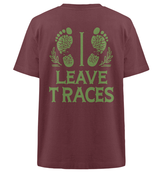 I leave traces - Heavy Oversized Organic Shirt