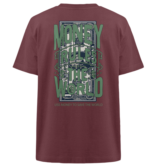 Use money to save the world - Heavy Oversized Organic Shirt