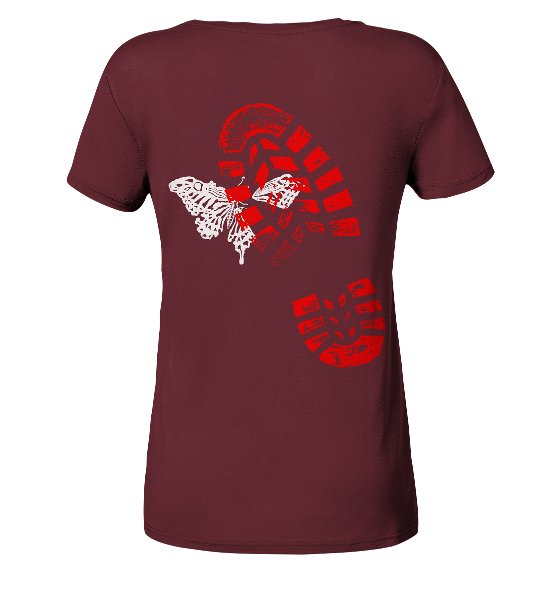 Schmetterling-Weiß - Ladies Organic Basic Shirt