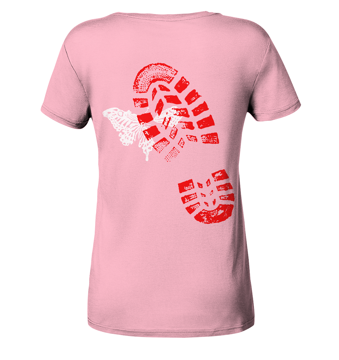 Schmetterling-Weiß - Ladies Organic Basic Shirt