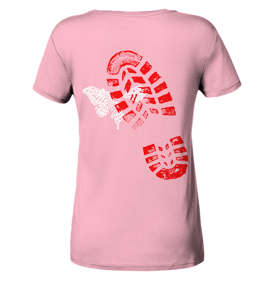 Schmetterling-Weiß - Ladies Organic Basic Shirt