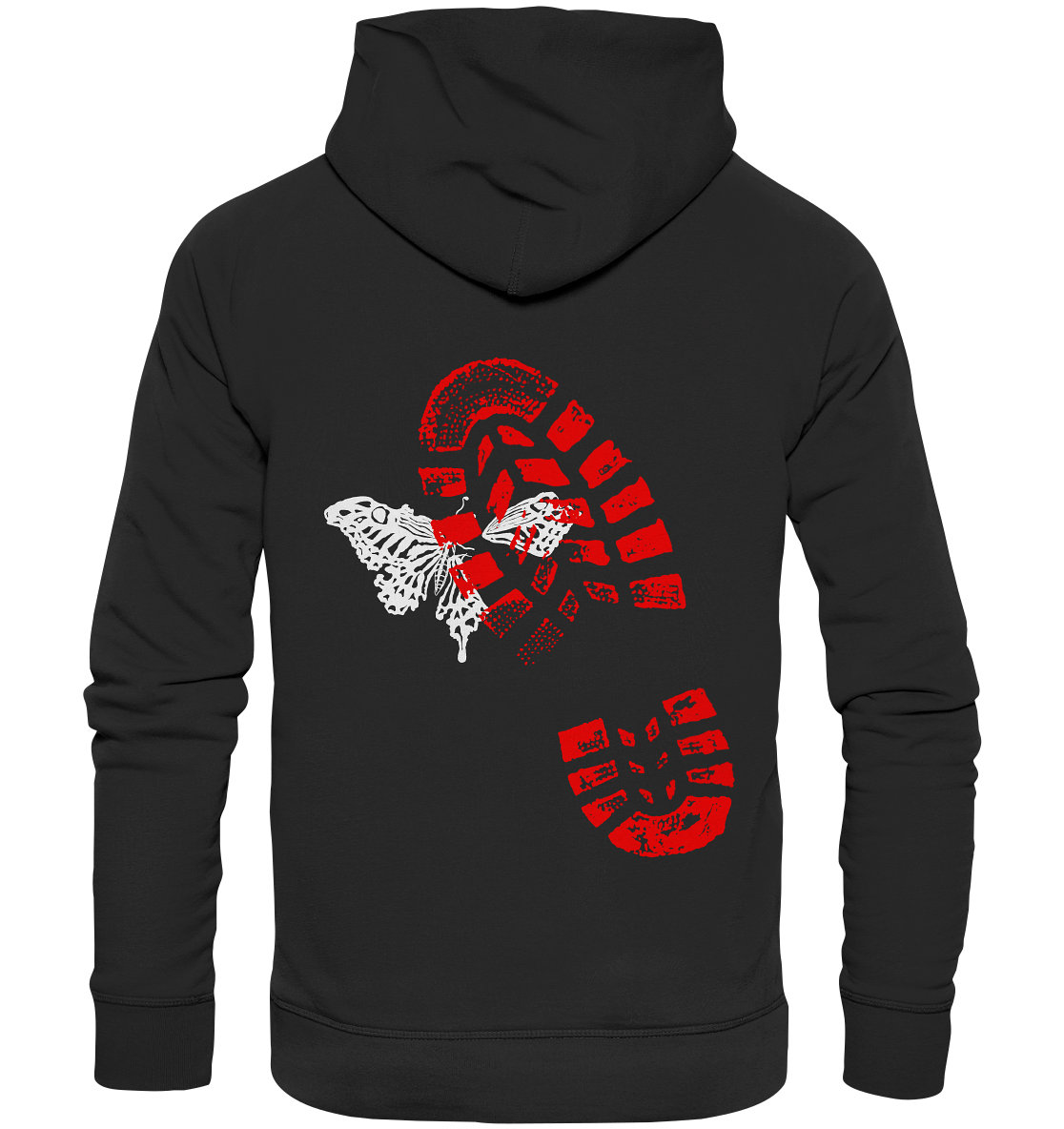 Schmetterling-Weiß - Organic Basic Hoodie