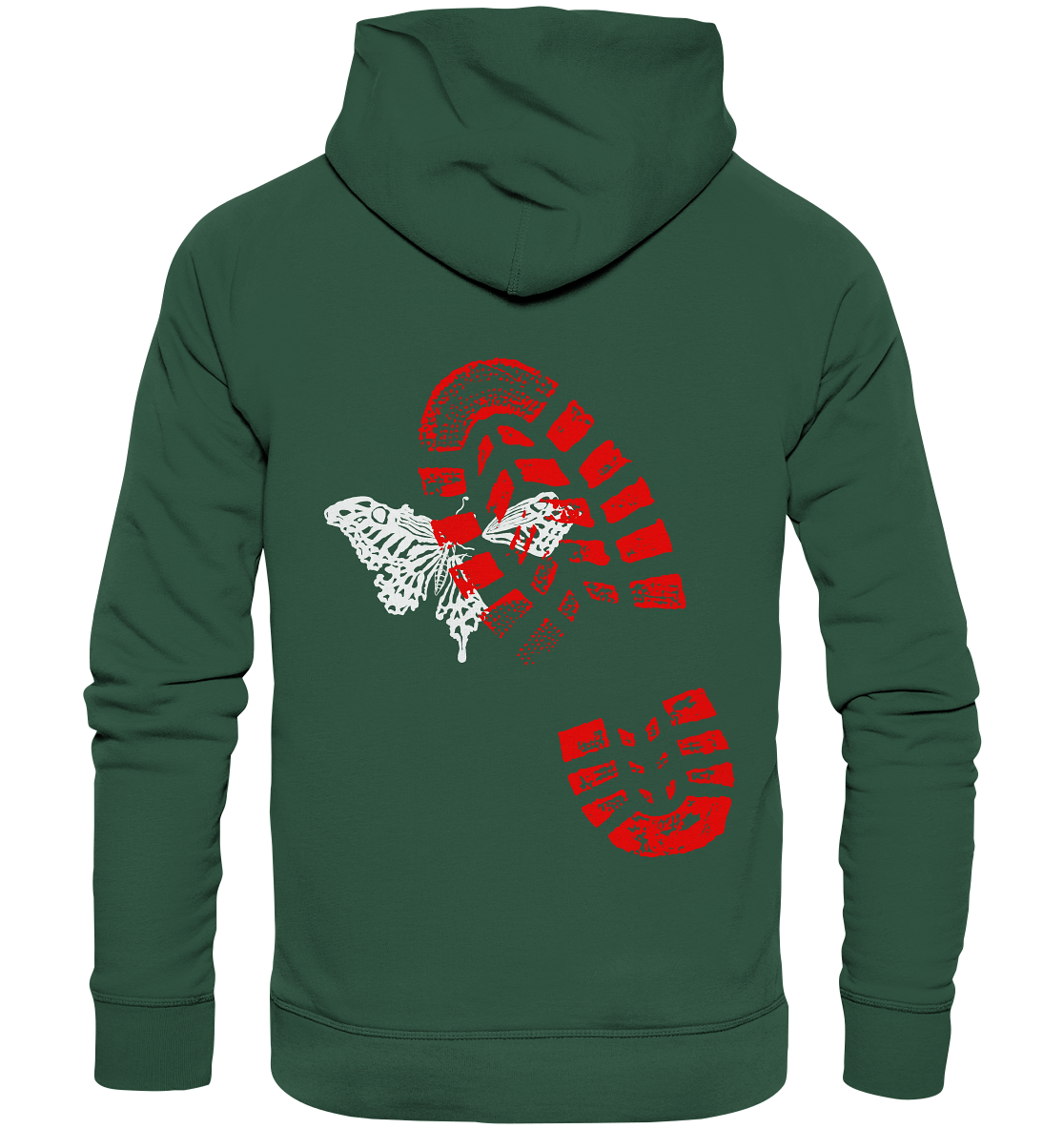 Schmetterling-Weiß - Organic Basic Hoodie