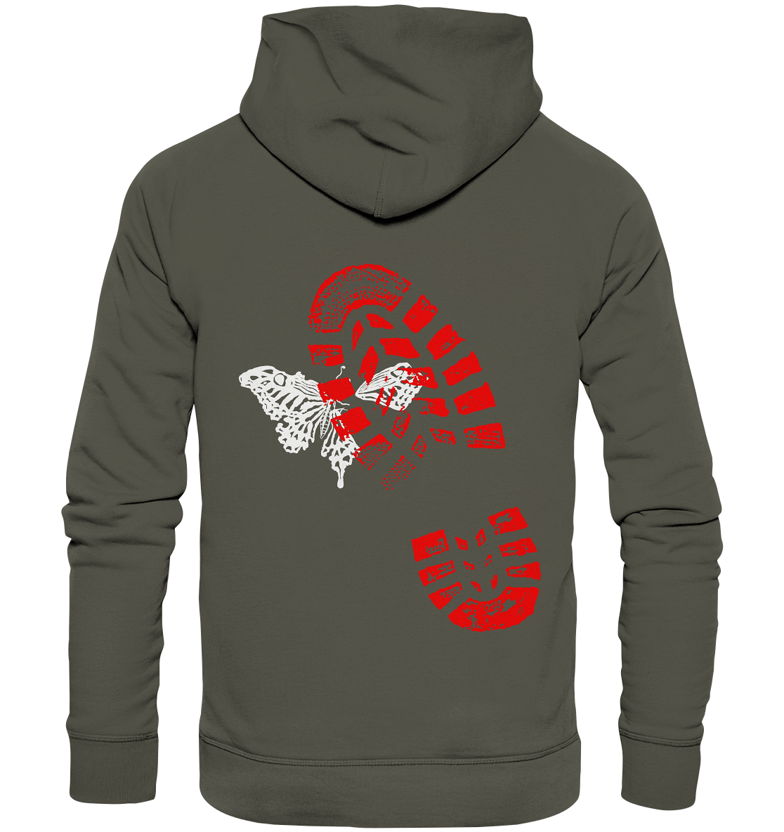 Schmetterling-Weiß - Organic Basic Hoodie