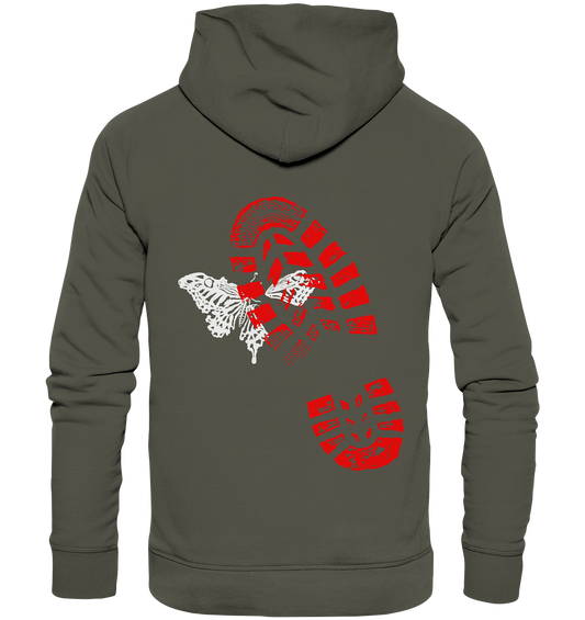 Schmetterling-Weiß - Organic Basic Hoodie