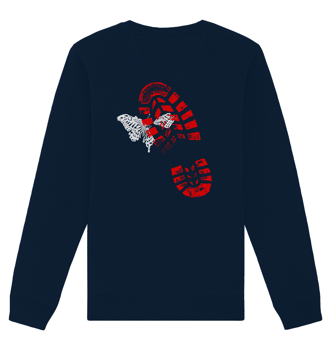 Schmetterling-Weiß - Organic Basic Unisex Sweatshirt