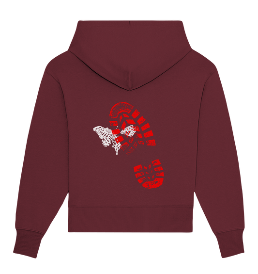 Schmetterling-Weiß - Organic Oversize Hoodie