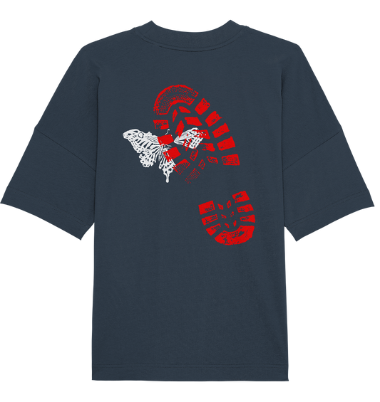 Schmetterling-Weiß - Organic Oversize Shirt