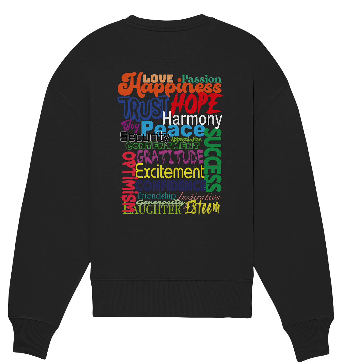 20 positive Wörter - Organic Oversize Sweatshirt