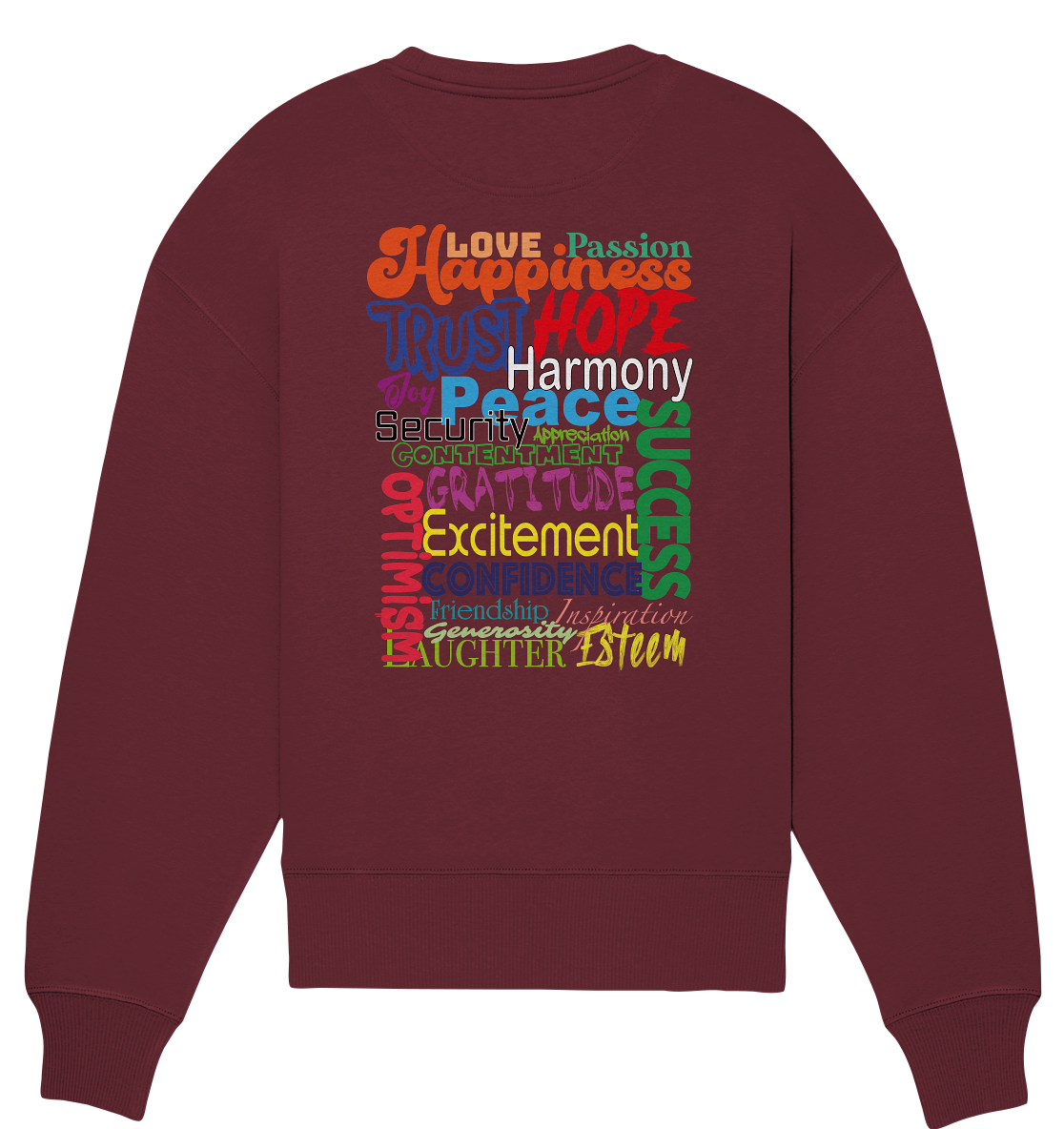 20 positive Wörter - Organic Oversize Sweatshirt