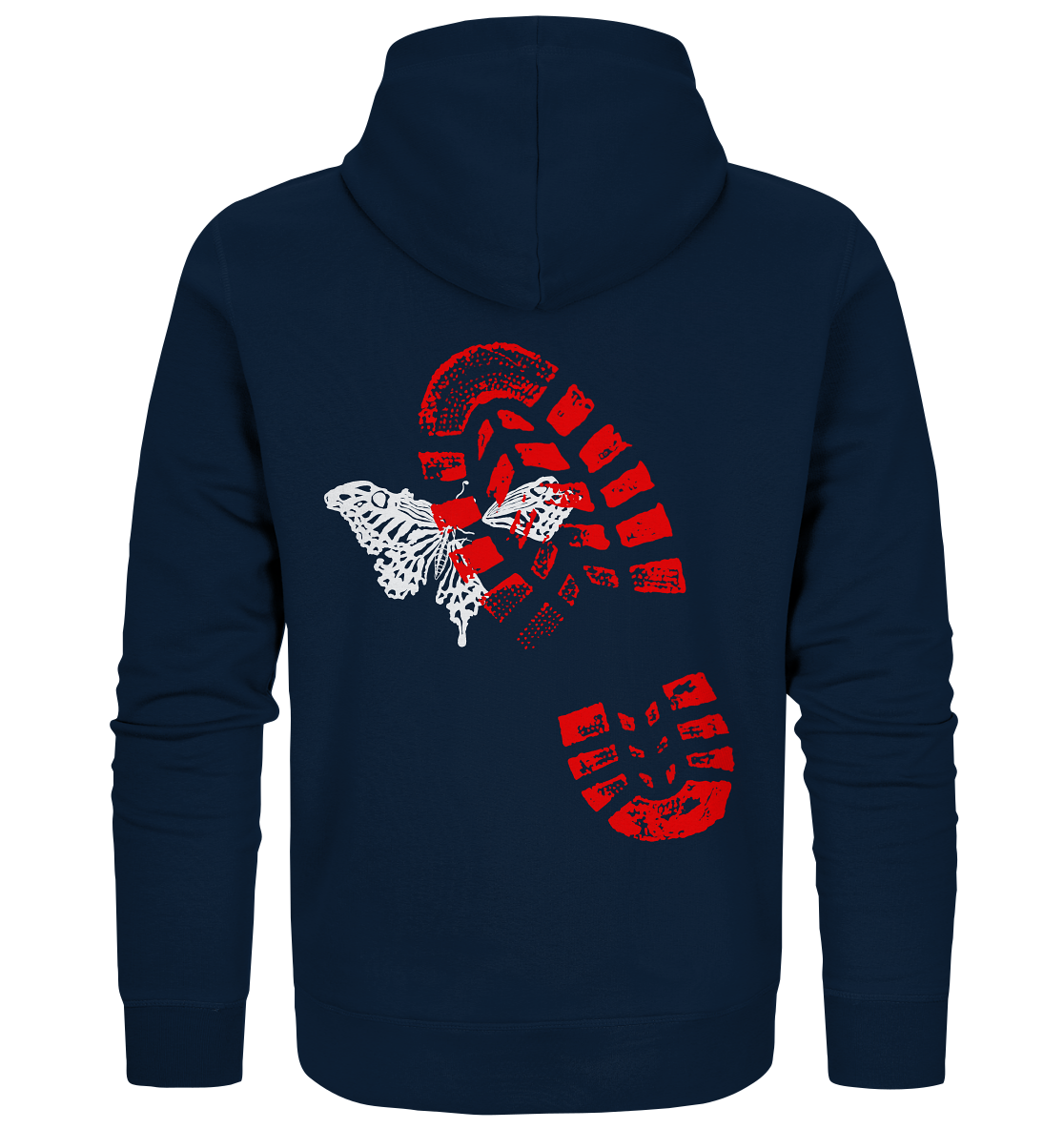 Schmetterling-Weiß - Organic Zipper
