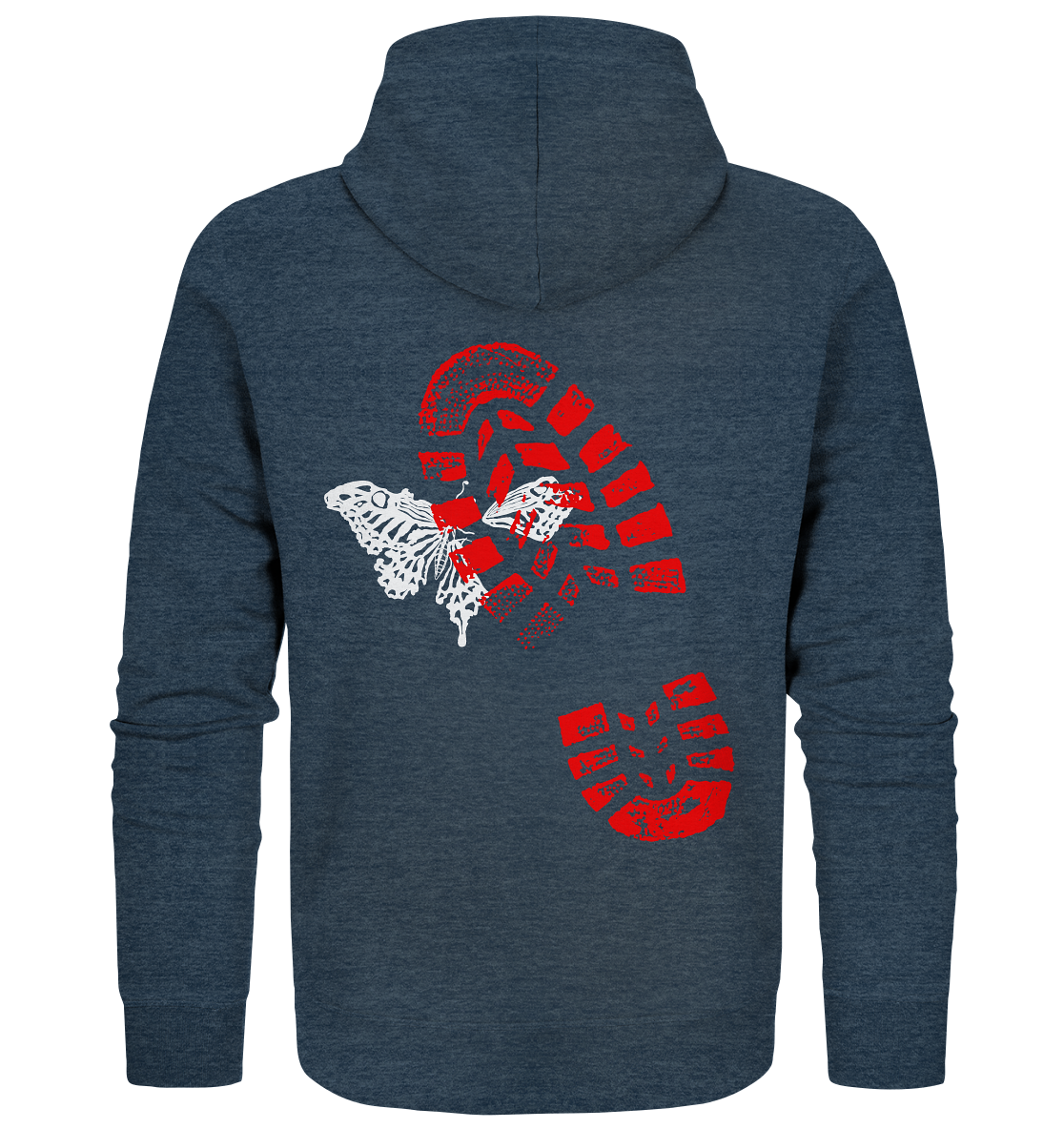 Schmetterling-Weiß - Organic Zipper