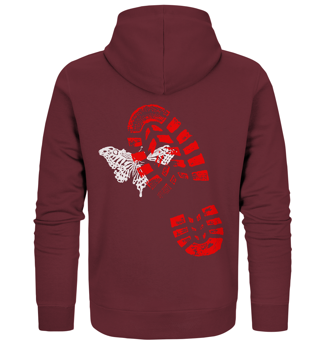 Schmetterling-Weiß - Organic Zipper