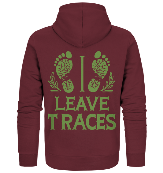 I leave traces - Organic Zipper