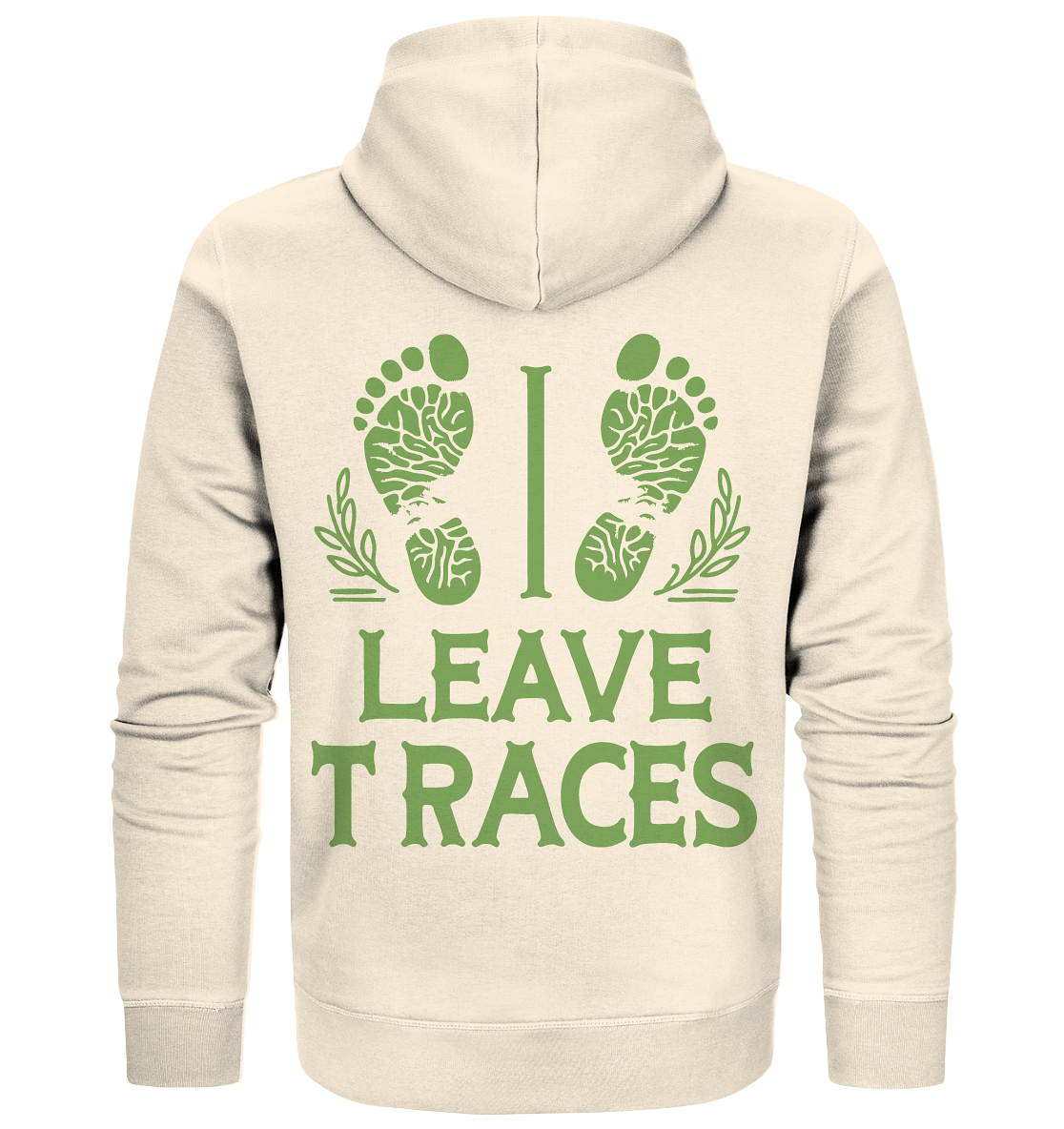 I leave traces - Organic Zipper