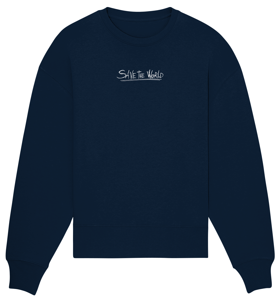 Schmetterling-Weiß - Organic Oversize Sweatshirt