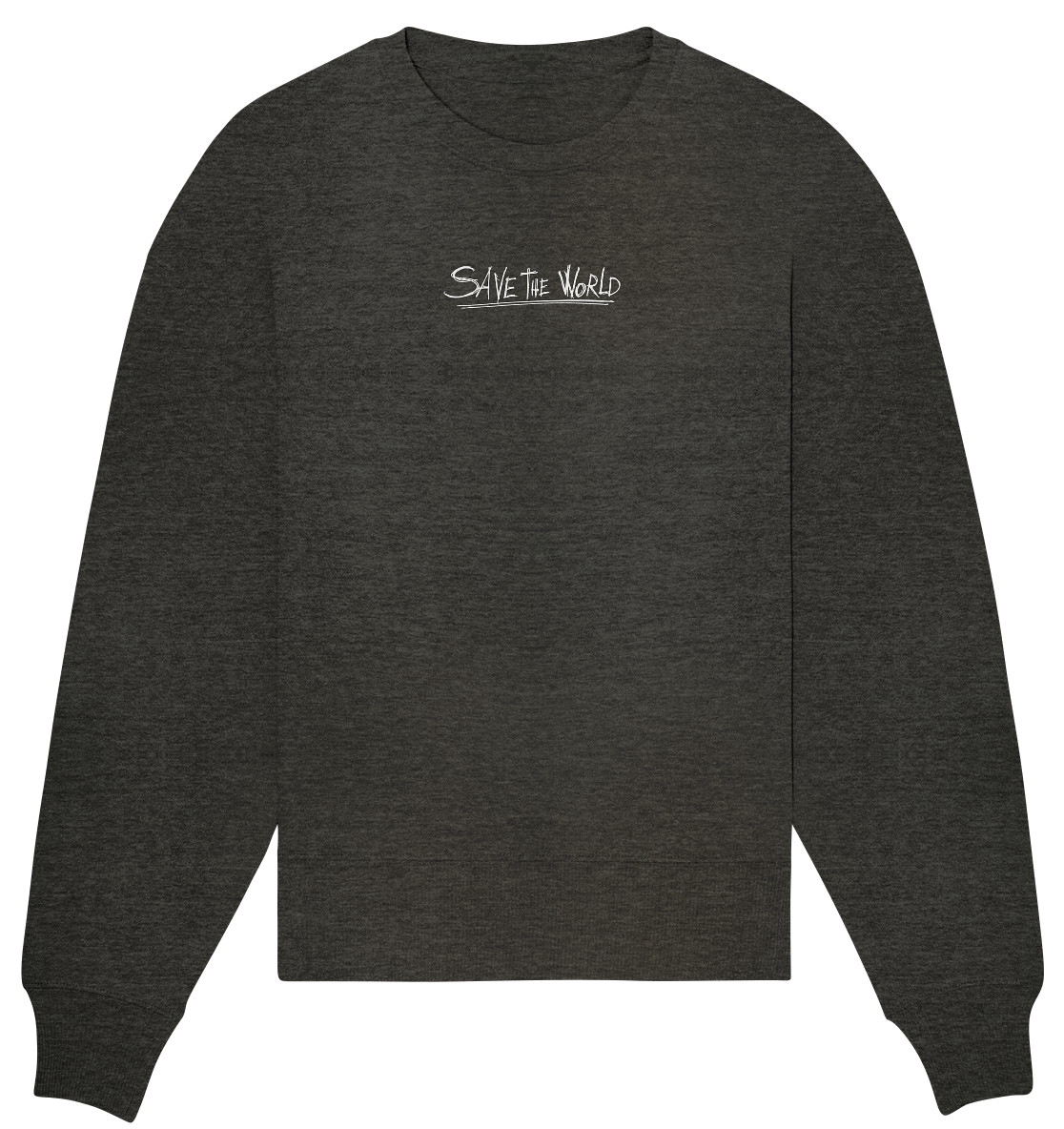 Schmetterling-Weiß - Organic Oversize Sweatshirt