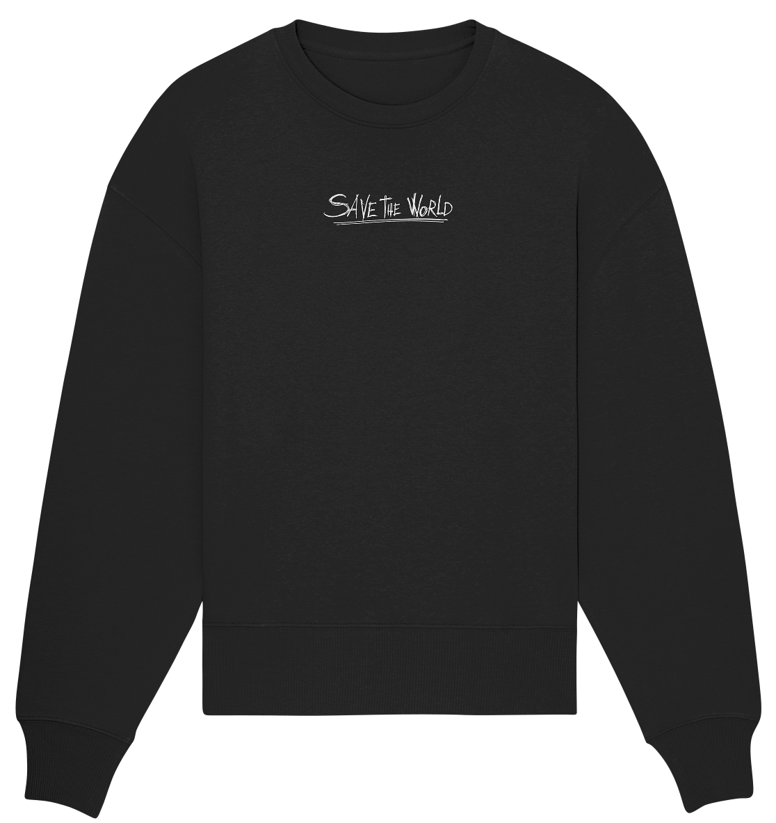 Schmetterling-Weiß - Organic Oversize Sweatshirt