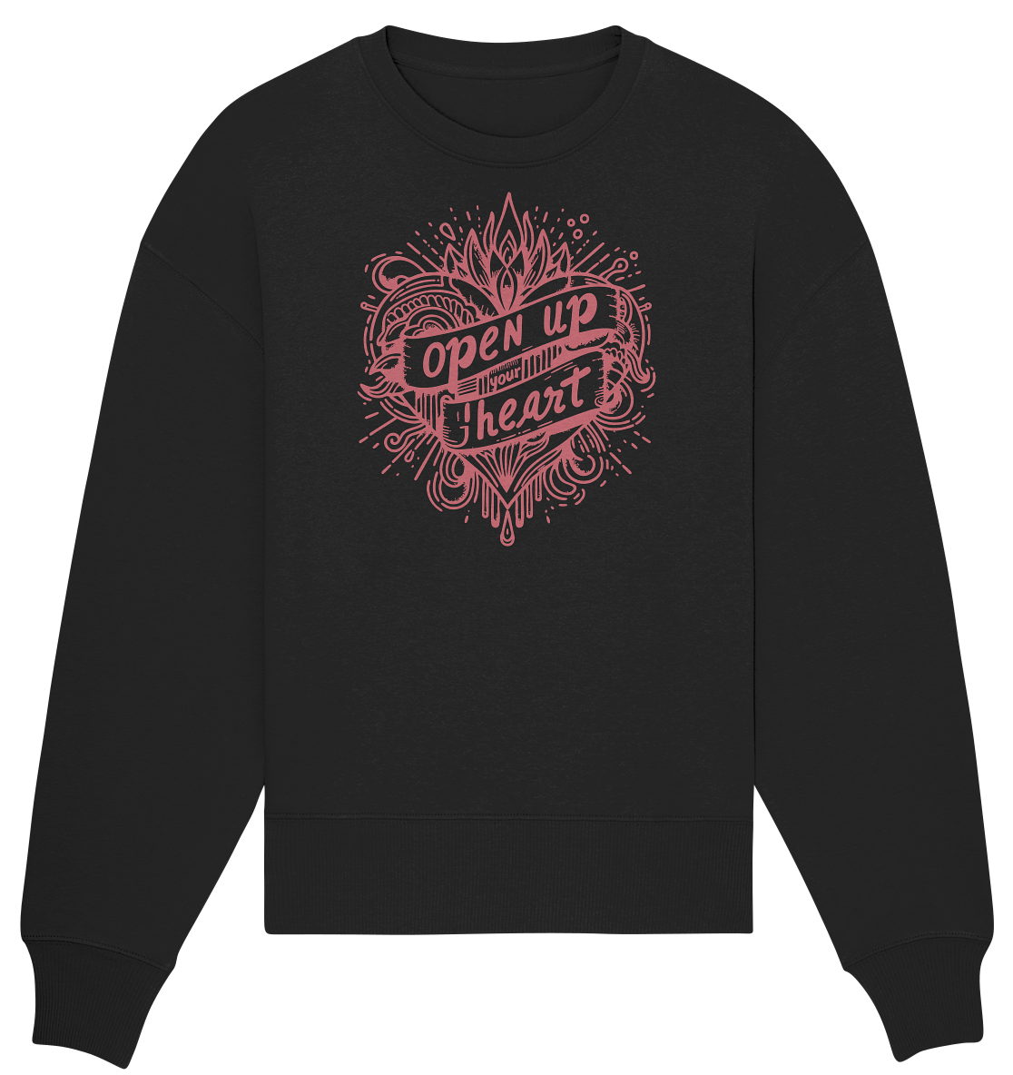 Open up your heart - Organic Oversize Sweatshirt