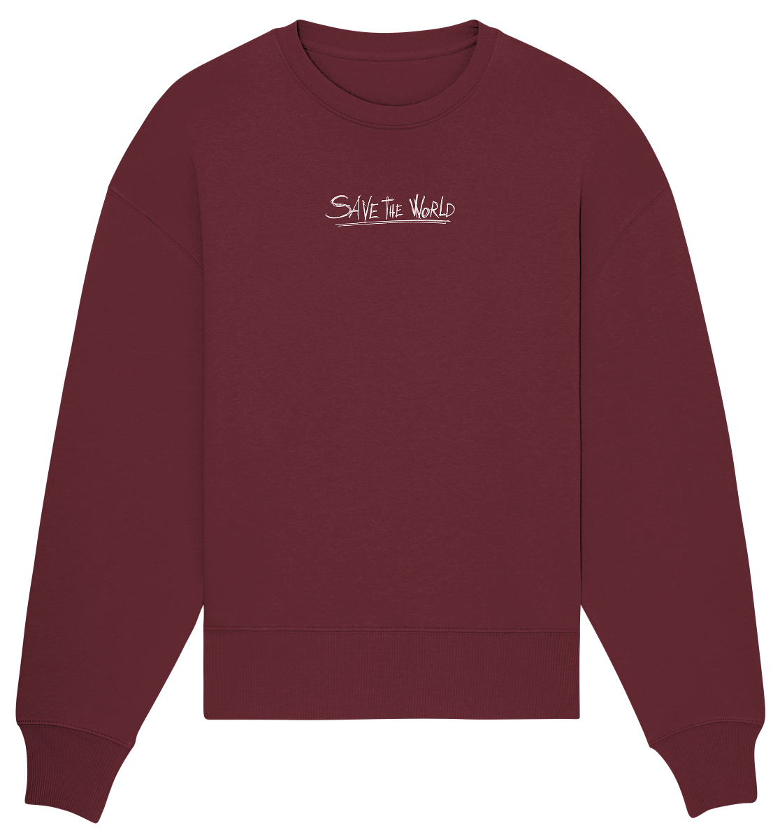 Schmetterling-Weiß - Organic Oversize Sweatshirt