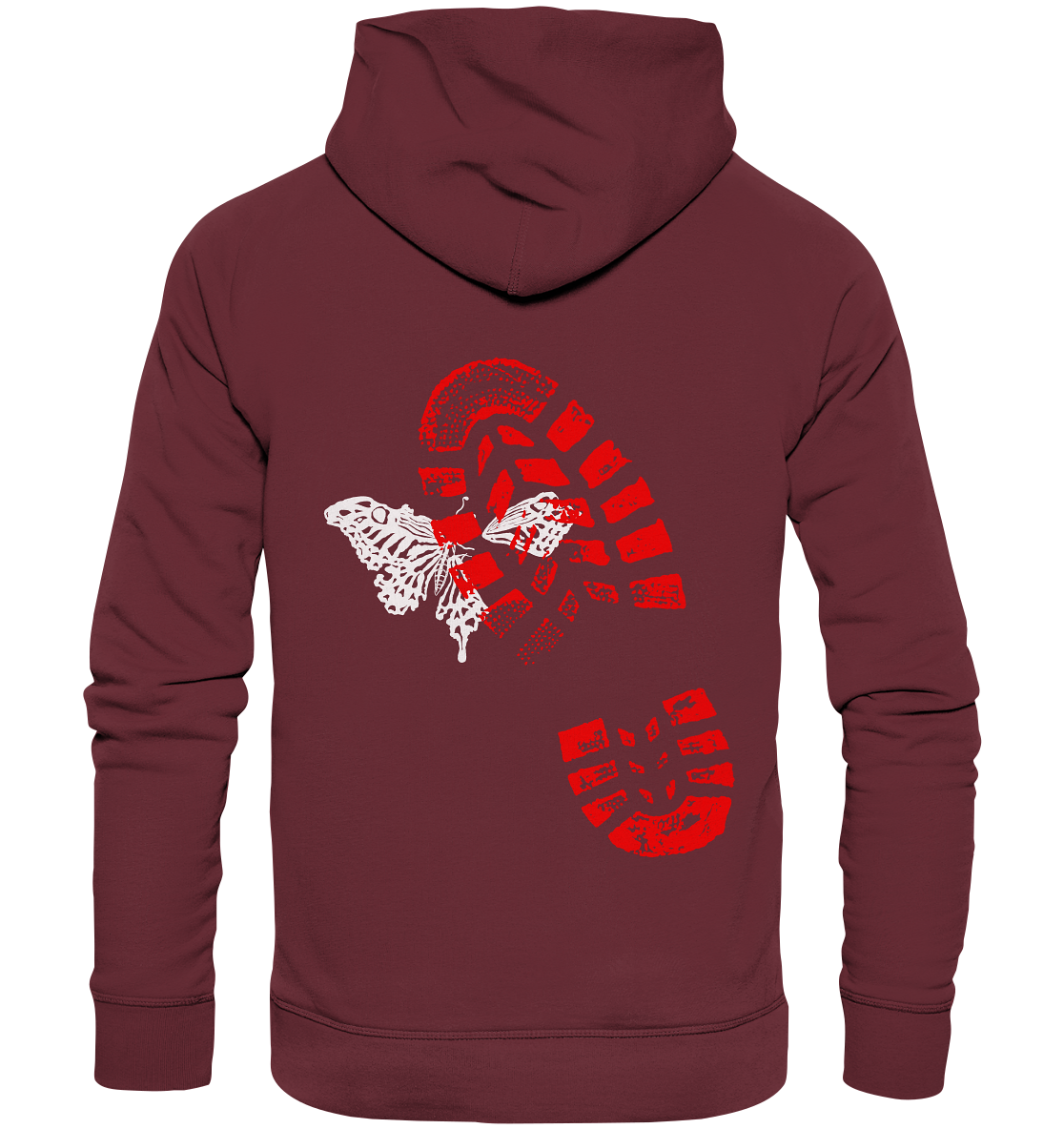 Schmetterling-Weiß - Organic Basic Hoodie