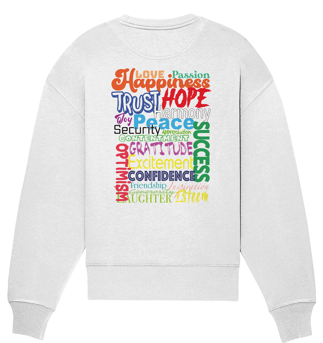 20 positive Wörter - Organic Oversize Sweatshirt