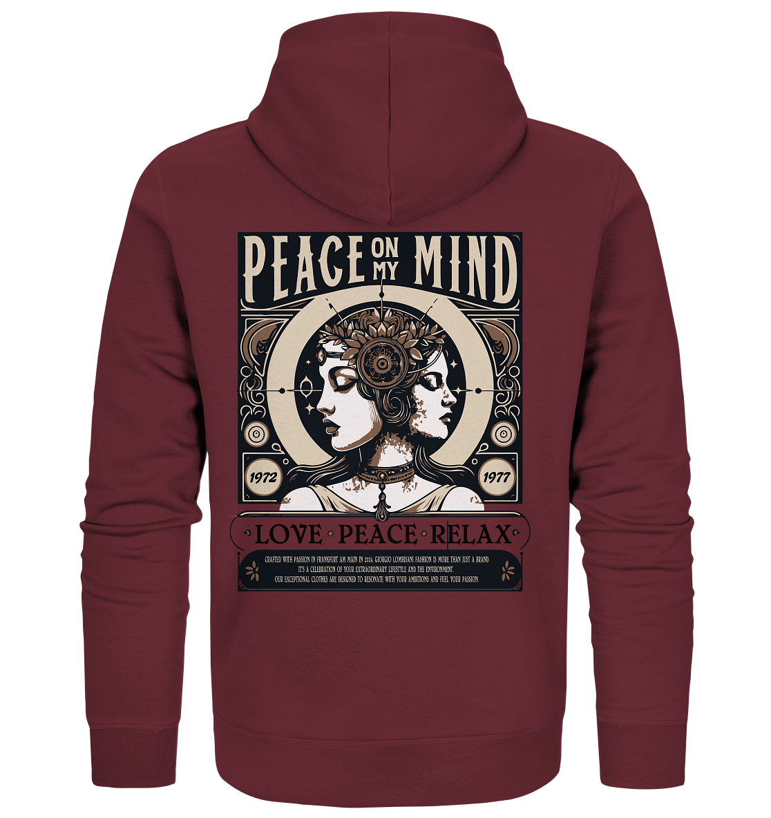 Peace on my Mind - Organic Zipper