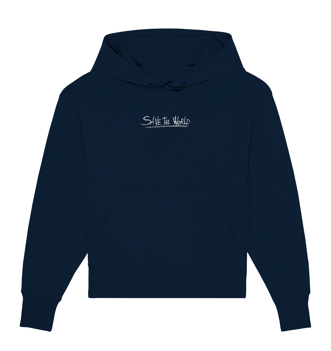 Schmetterling-Weiß - Organic Oversize Hoodie