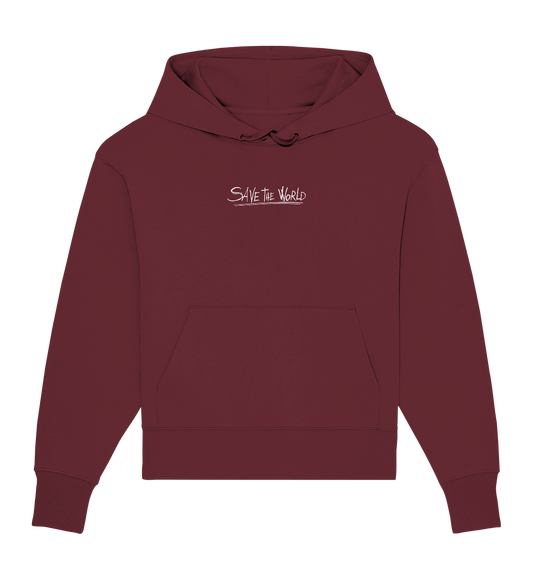 Schmetterling-Weiß - Organic Oversize Hoodie