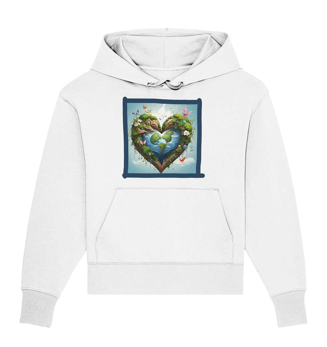 Erde herzförmig - Organic Oversize Hoodie